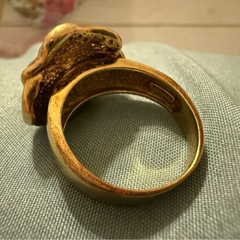 STATEMENT ROSE RING SWAROVSKI STYLE – SIZE 9 💎 - Picture 6 of 15